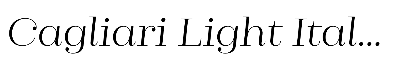 Cagliari Light Italic